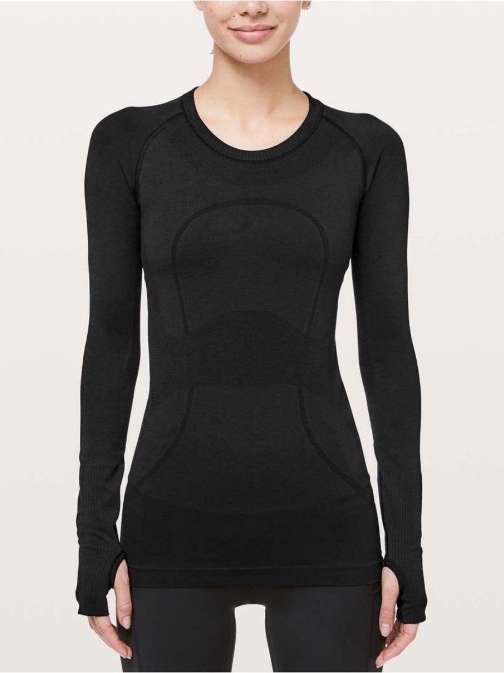 Lululemon Women’s Swiftly Tech Long Sleeve Crew Top - Black - Size 4